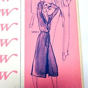 Vintage Ann Person Pattern Dress Blouse Uncut 70s Stretch & Sew 1565 Sz 28 - 44